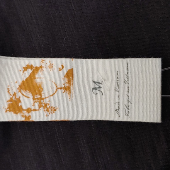 COPY - Anthropolgie Women's Size Medium Roll Tab Sleeve, V Neck Sheer Tee - Picture 7 of 9